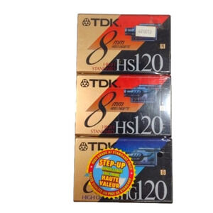 NEW Sealed TDK 8mm Video‎ Camcorder Cassette Tapes Pack of 3